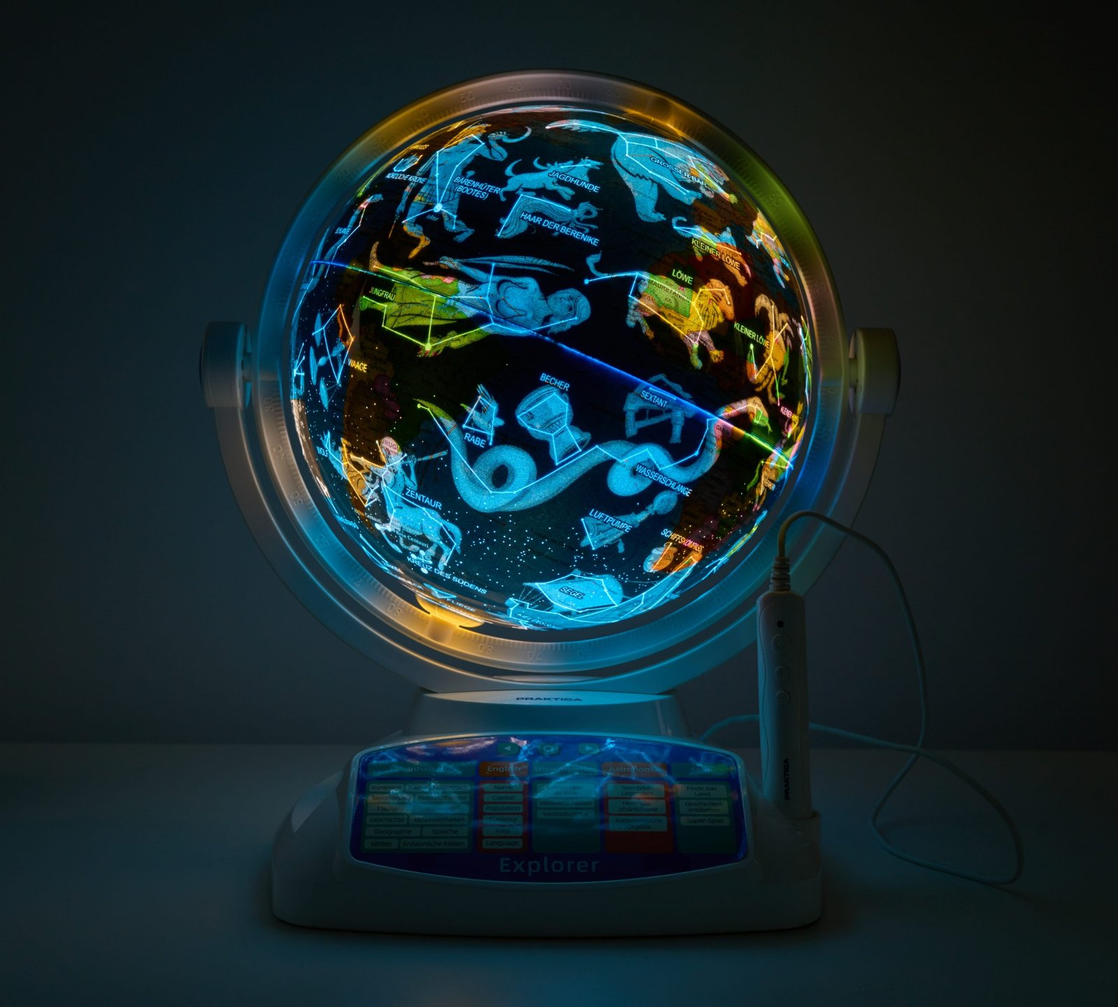 Praktica Explorer AR Globus im Nachtmodus